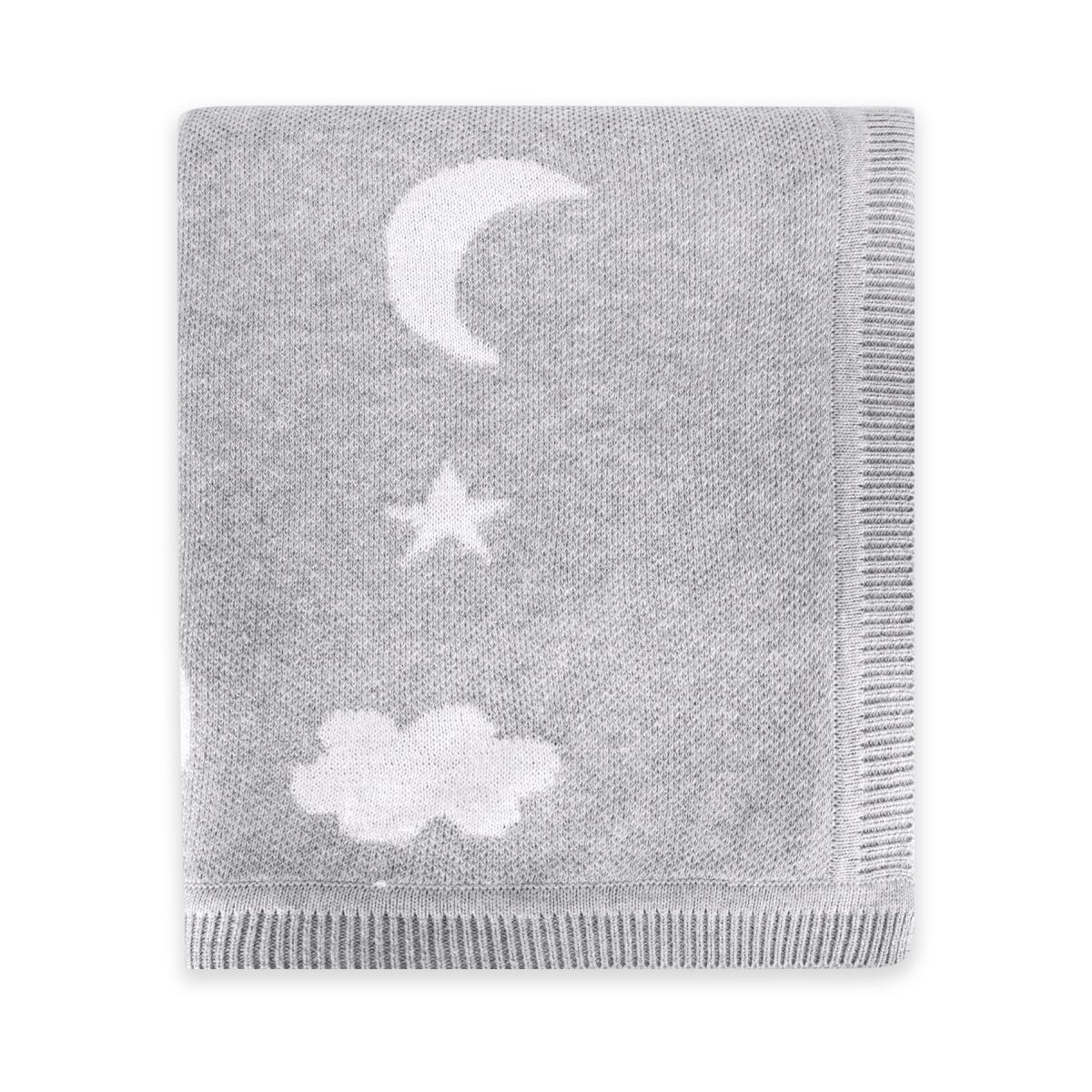 Moon & Stars Dream Organic Baby Jacquard Knit Blanket