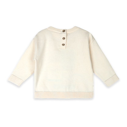 Ski Club Embroidered Baby Knit Pullover (Organic Cotton)