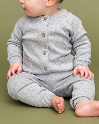 Milan Knit Baby Button Cardigan Sweater (Organic Cotton)