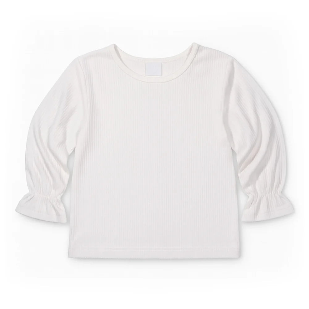 Florence Eiseman Long Sleeve Rib Knit Shirt