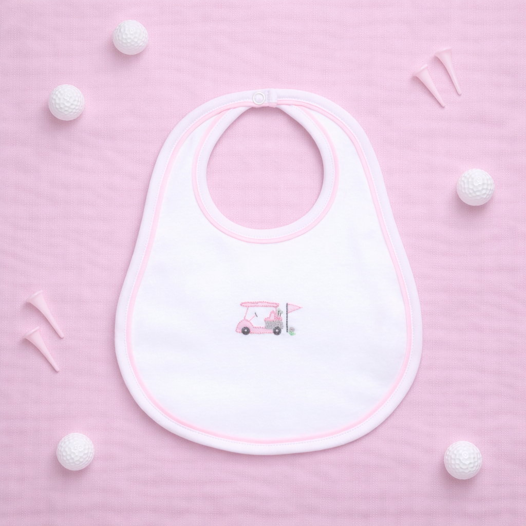 Little Golfer Bib - Pink