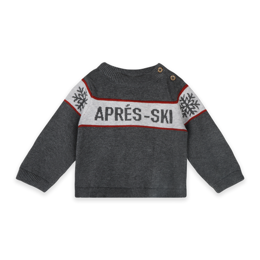 Apres Ski Baby Knit Wordy Pullover (Organic Cotton)