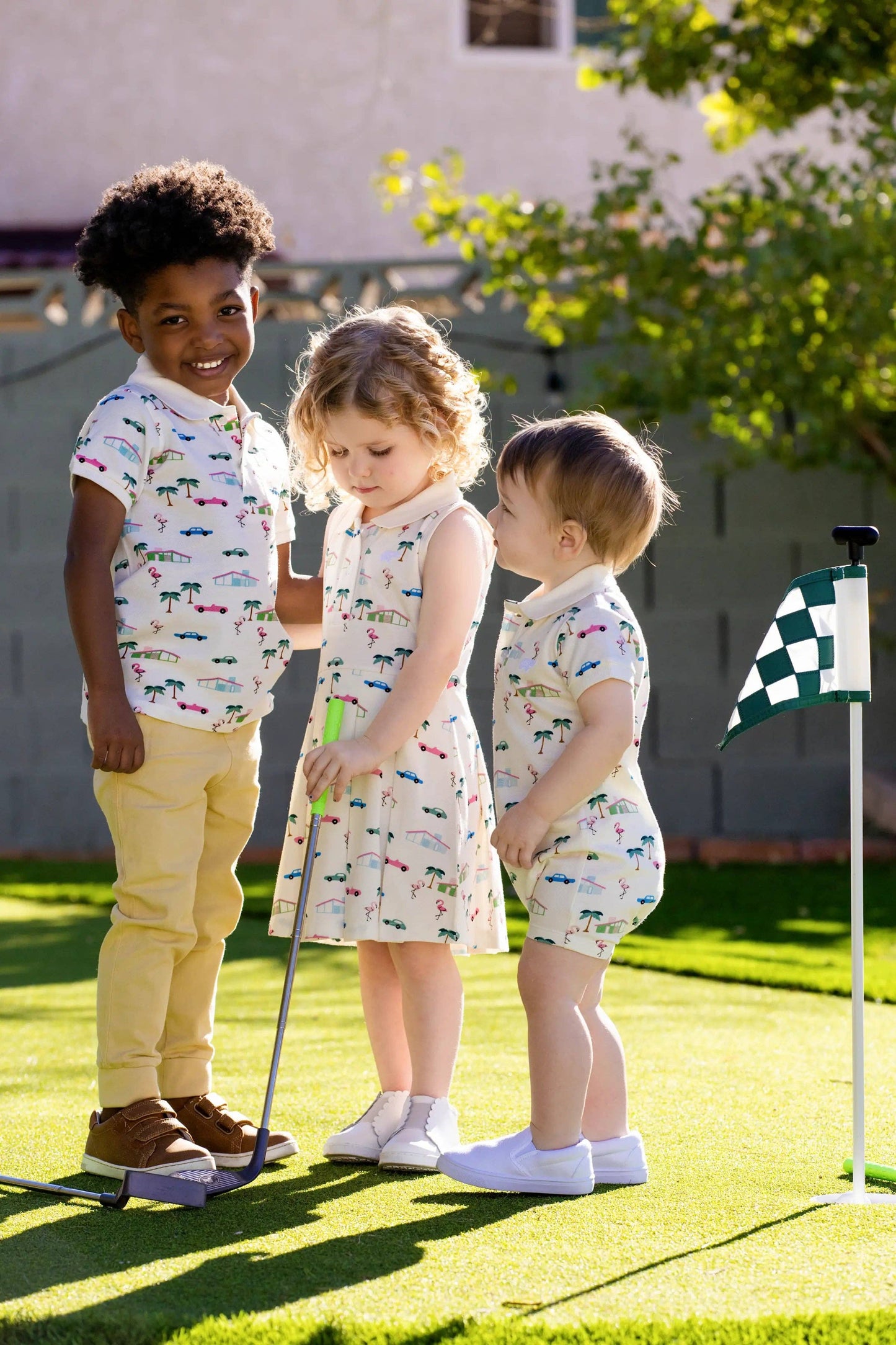 Organic Short Sleeve Polo_Retro Palm Springs