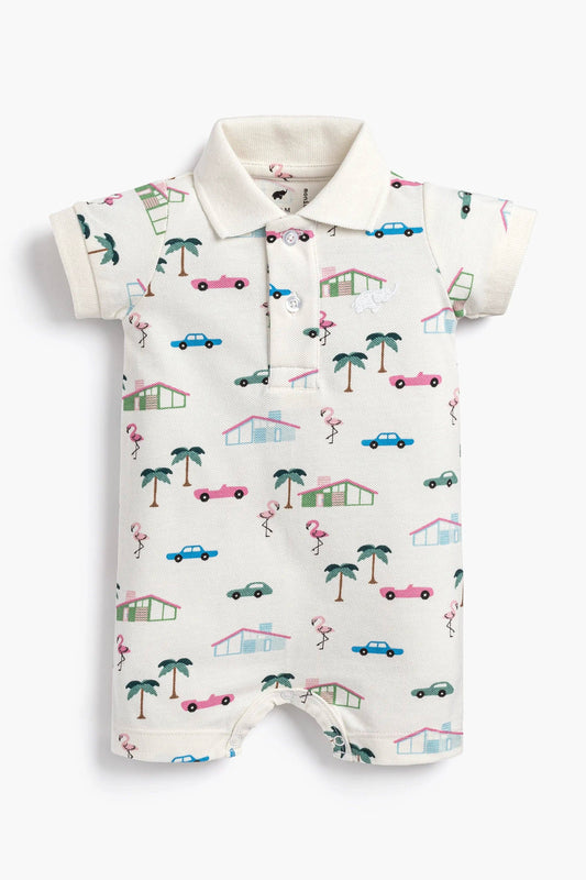 Shorty Polo Romper_Retro Palm Springs