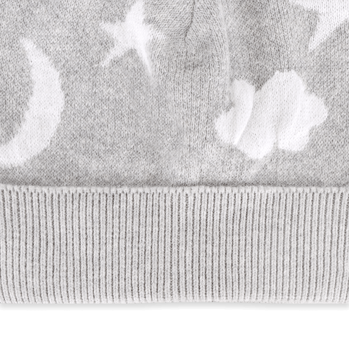 Moon & Stars Dream Knit Round Baby Beanie (Organic Cotton)