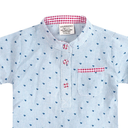 Cayden Ditsy Heart Baby Top + Shorts (Organic)