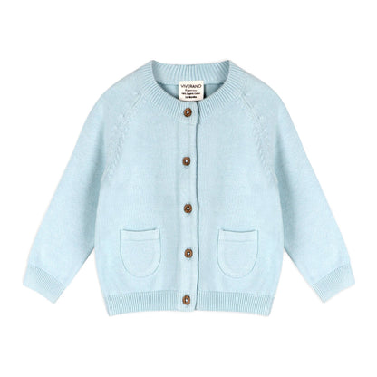Milan Knit Baby Button Cardigan Sweater (Organic Cotton)