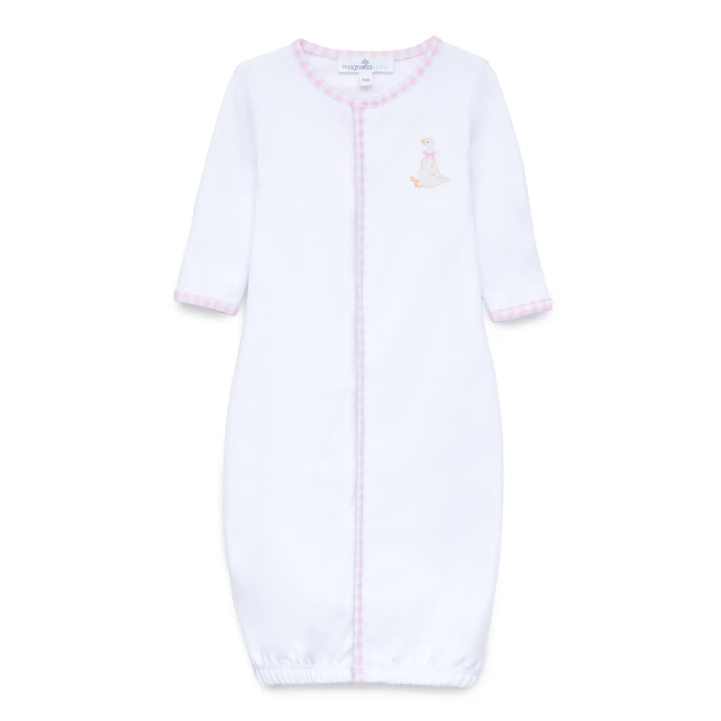 Magnolia Baby Silly Goose Pima cotton converter gown pink