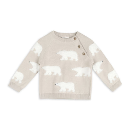 Polar Bear Baby Sweater Pullover & Pants (Organic Cotton)