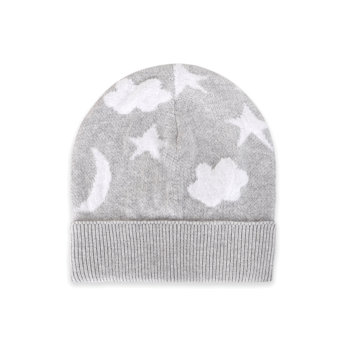 Moon & Stars Dream Knit Round Baby Beanie (Organic Cotton)