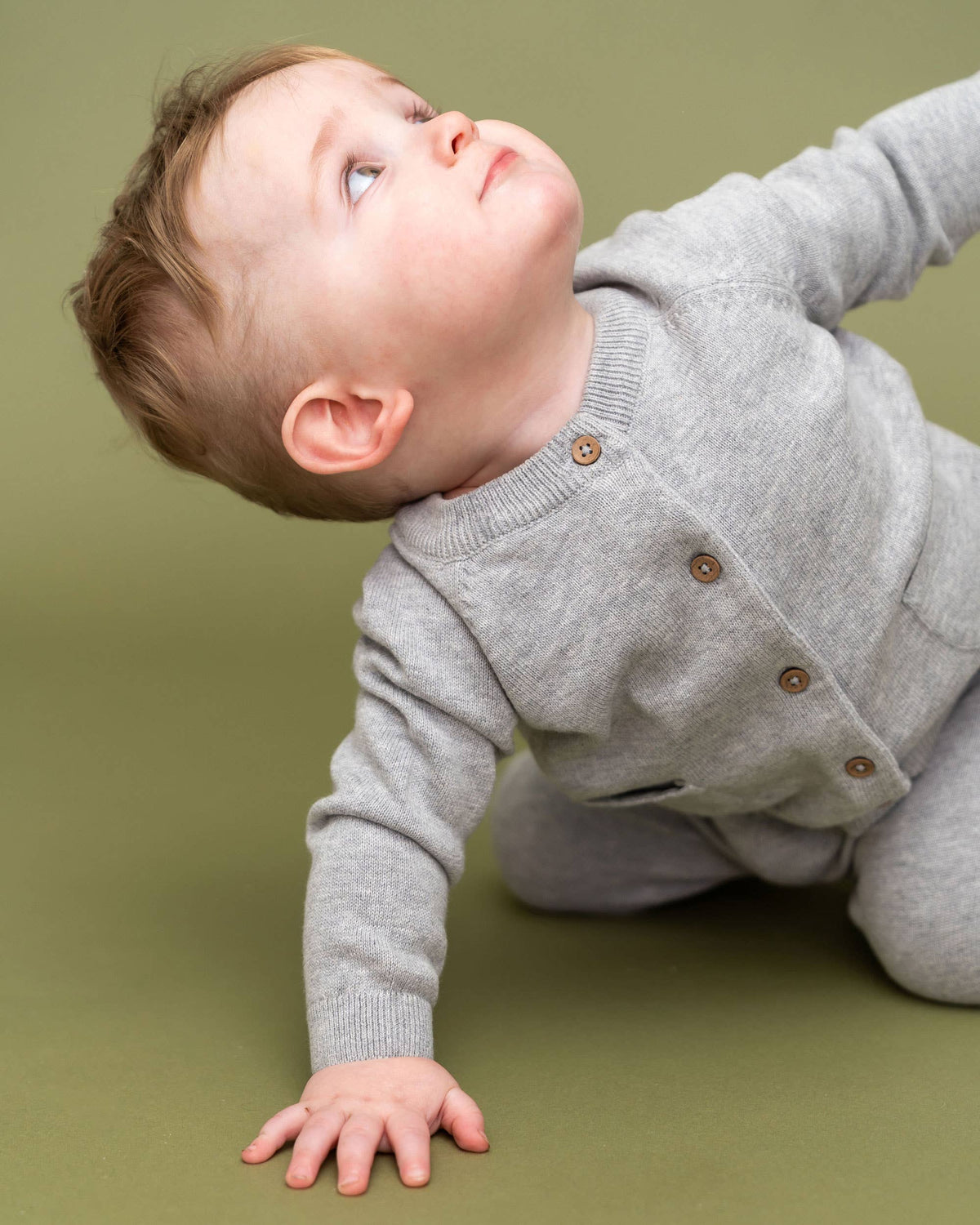 Milan Knit Baby Button Cardigan Sweater (Organic Cotton)