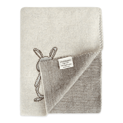Bunny - Organic Cotton Jacquard Sweater Knit Baby Blanket