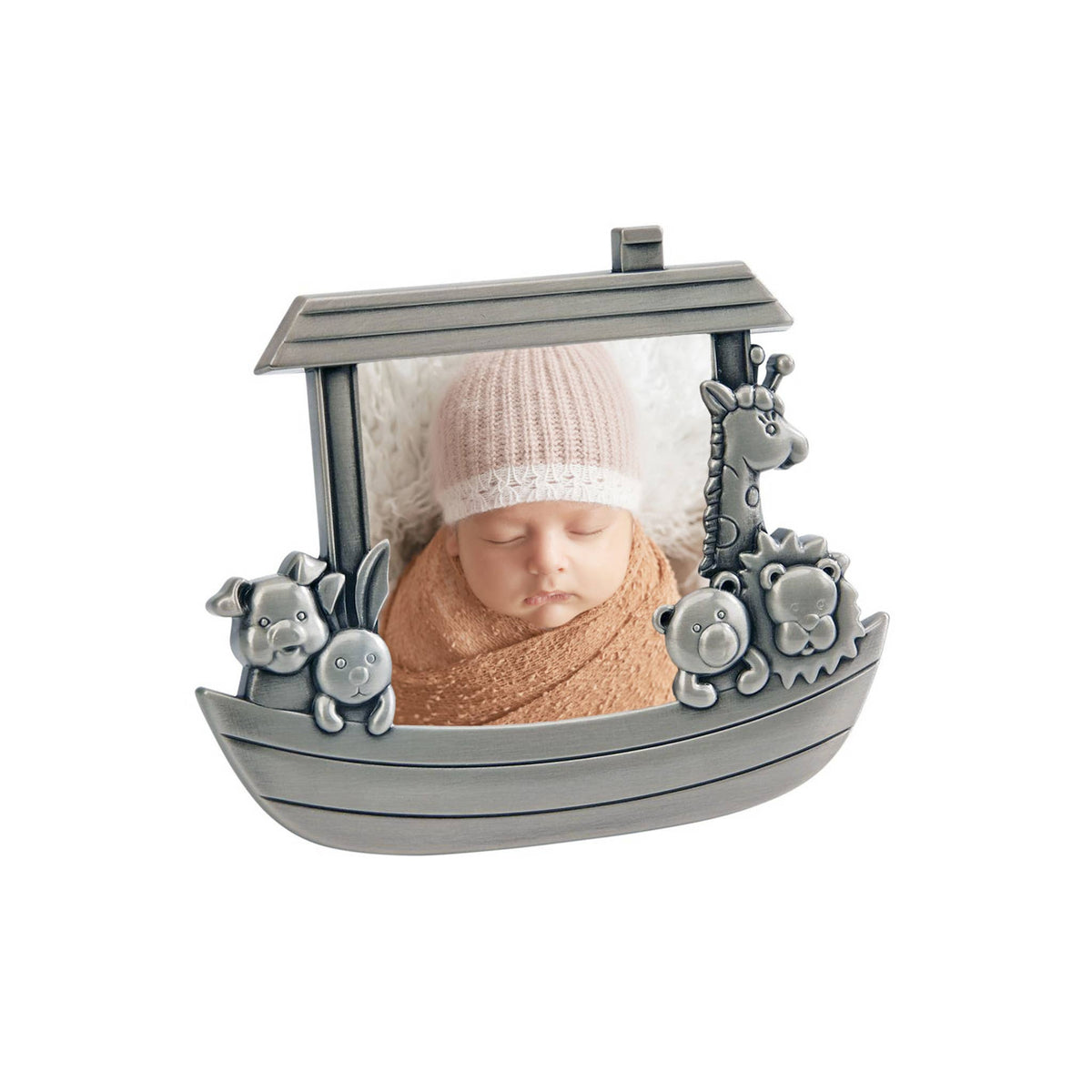 Noah's Ark Themed Pewter Photo Frame - 3" x 3