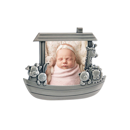 Noah's Ark Themed Pewter Photo Frame - 3" x 3