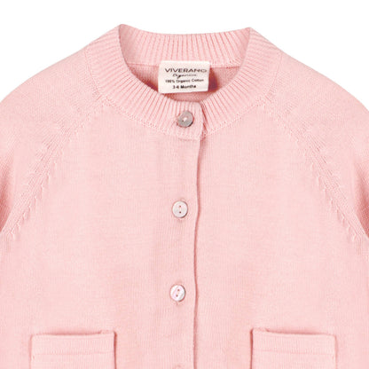 Milan Knit Baby Button Cardigan Sweater (Organic Cotton)