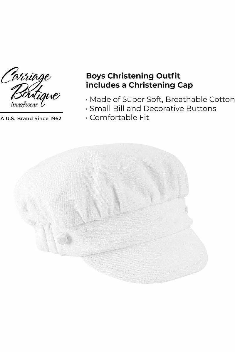 Boys' Long Christening & Baptism Outfit Set – Soft Cotton with Cross by Carriage Boutique