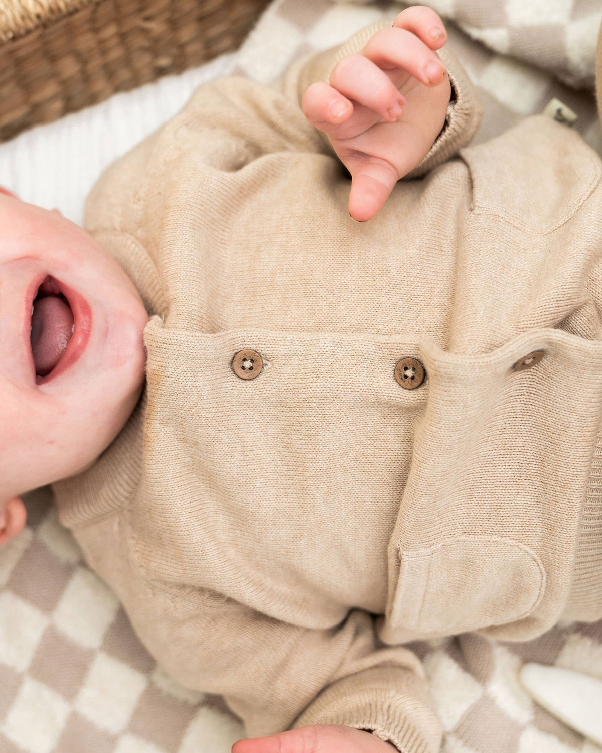 Milan Knit Baby Button Cardigan Sweater (Organic Cotton)