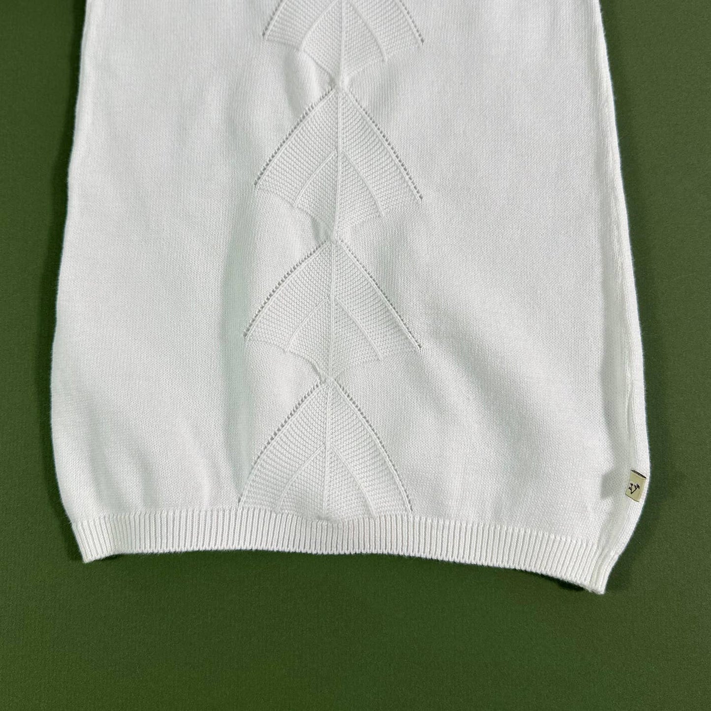 Dove White Pointelle Knit Baby Sleep Gown & Hat 2pc -Organic