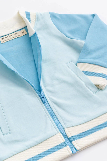 Zip Bomber Jacket_Blue Classic Cars