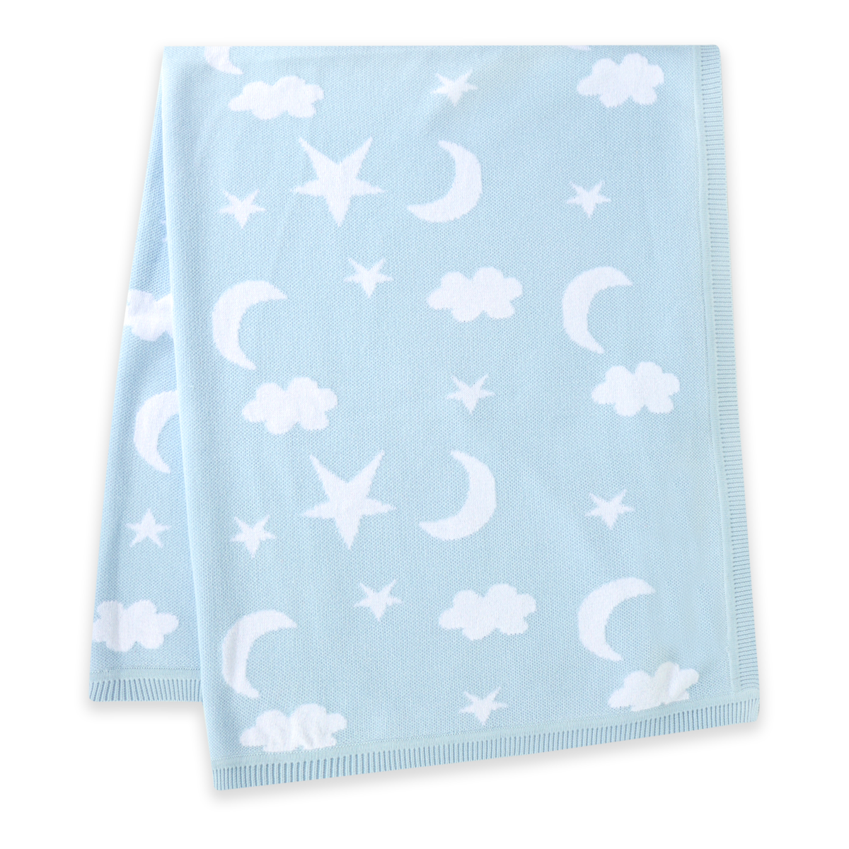 Moon & Stars Dream Organic Baby Jacquard Knit Blanket