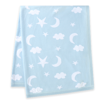 Moon & Stars Dream Organic Baby Jacquard Knit Blanket