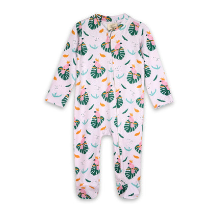 Parrot Zipper Baby Footie (Organic Jersey)