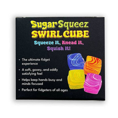 SugarSqueez Squishies® Swirl Cube Maltose Fidget Stress Ball (1pc) Assorted Colors