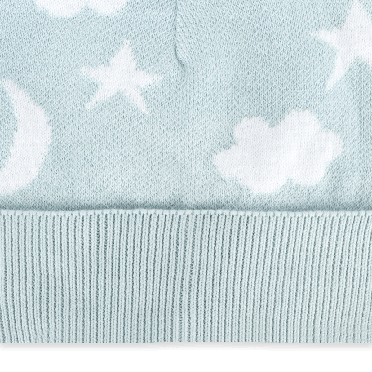 Moon & Stars Dream Knit Round Baby Beanie (Organic Cotton)
