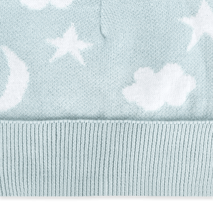 Moon & Stars Dream Knit Round Baby Beanie (Organic Cotton)