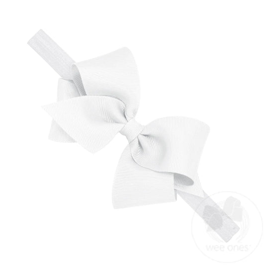 Mini King Classic Grosgrain Girls Hair Bow on Baby Headband