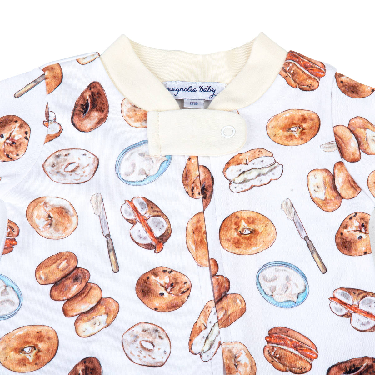 Magnolia Baby Hot Bagels Zipper Footie
