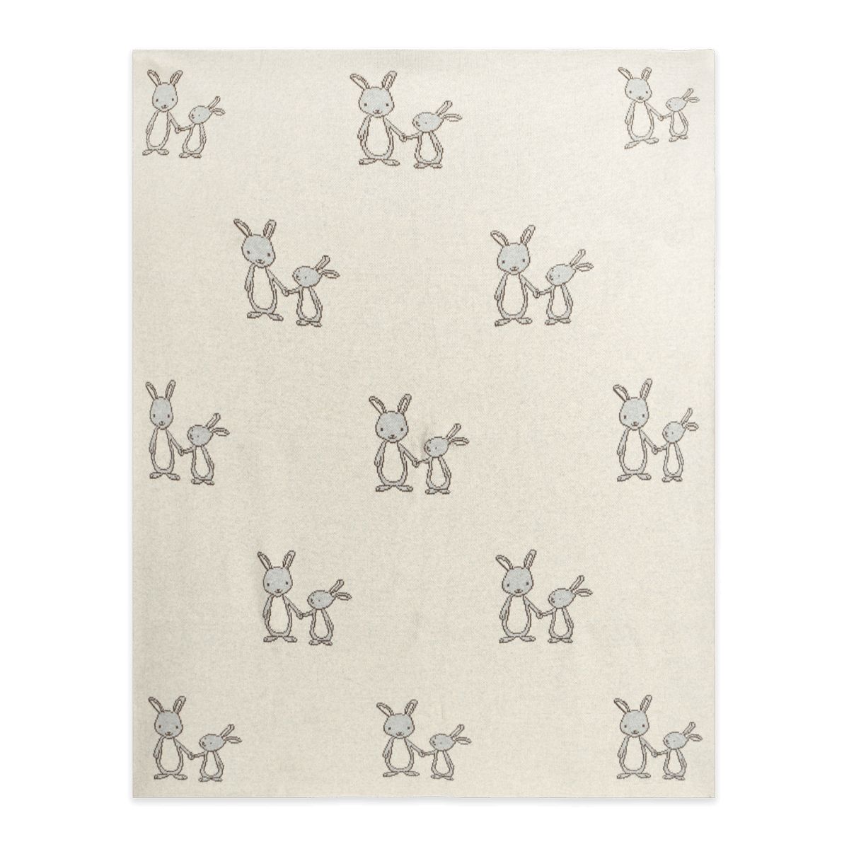 Bunny - Organic Cotton Jacquard Sweater Knit Baby Blanket