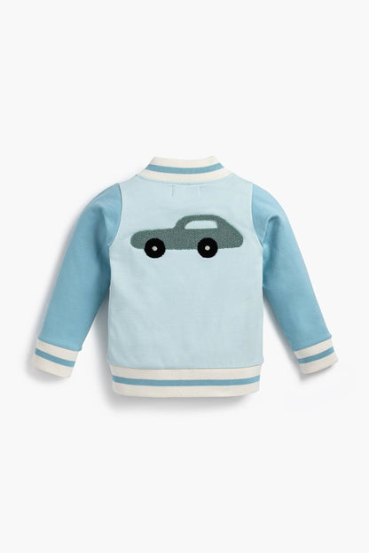 Zip Bomber Jacket_Blue Classic Cars