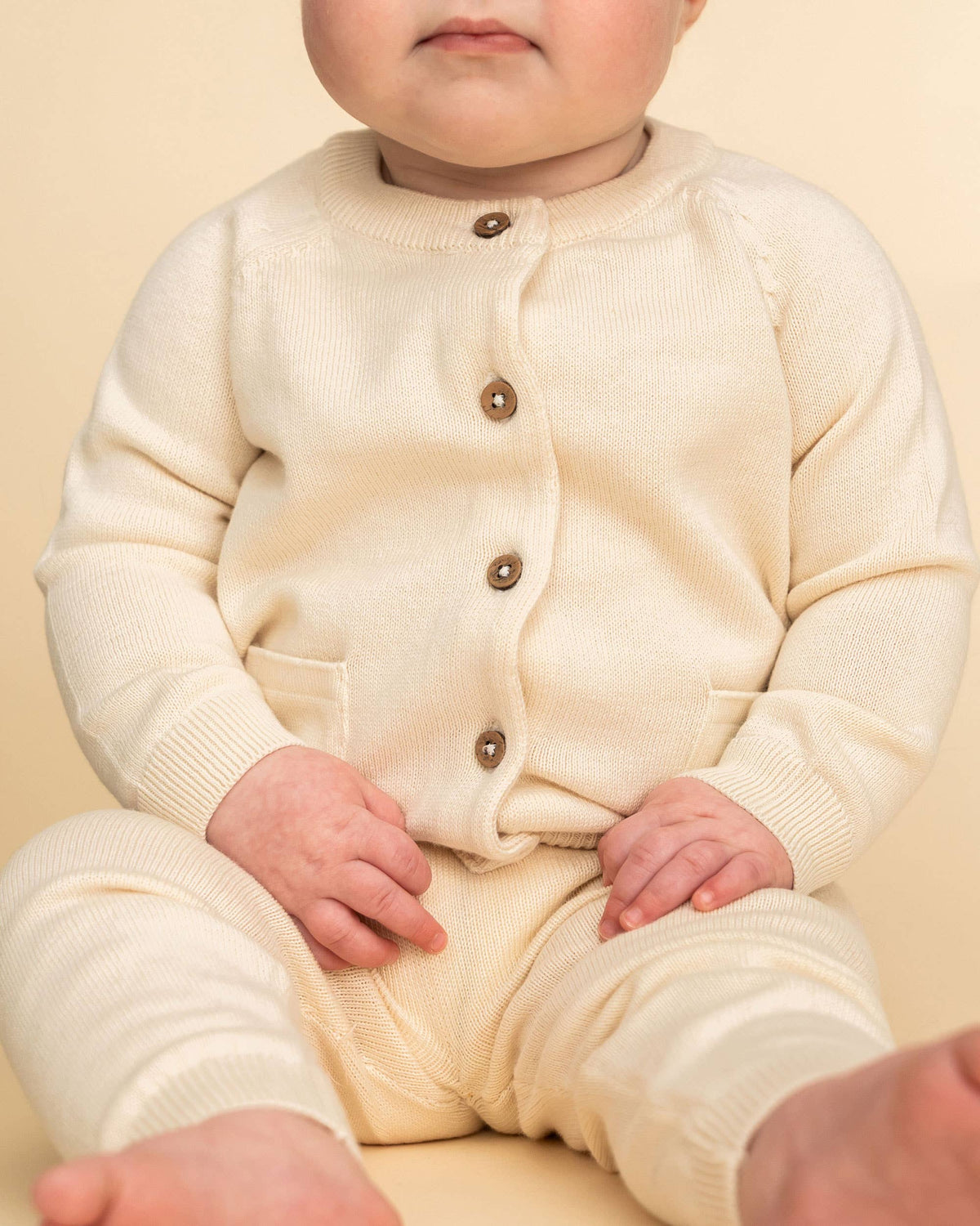Milan Knit Baby Button Cardigan Sweater (Organic Cotton)