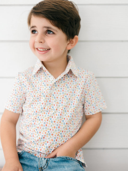 Poppy Kids Alphabet Boys' Polo