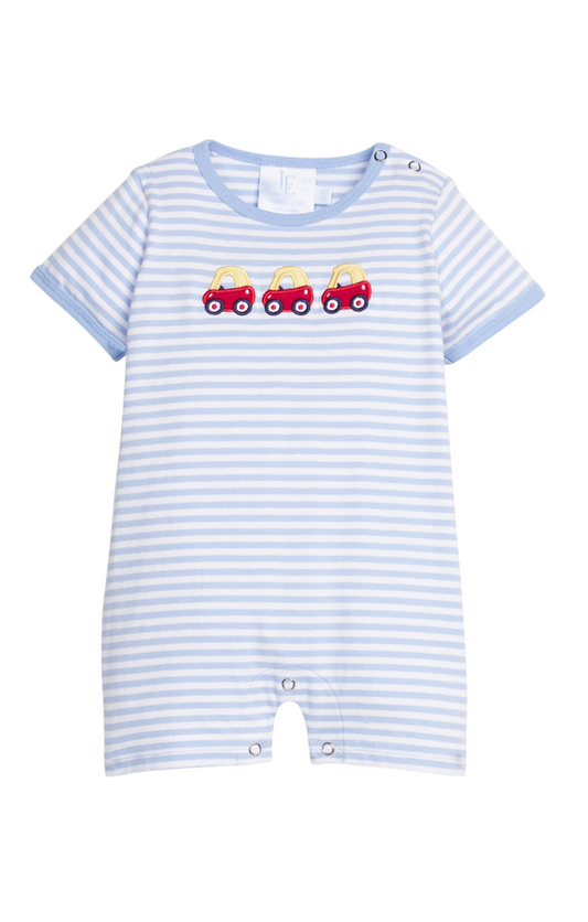 Little English Applique Romper - Cruisin'