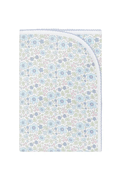 Nellapima Blue Meadow Receiving Blanket