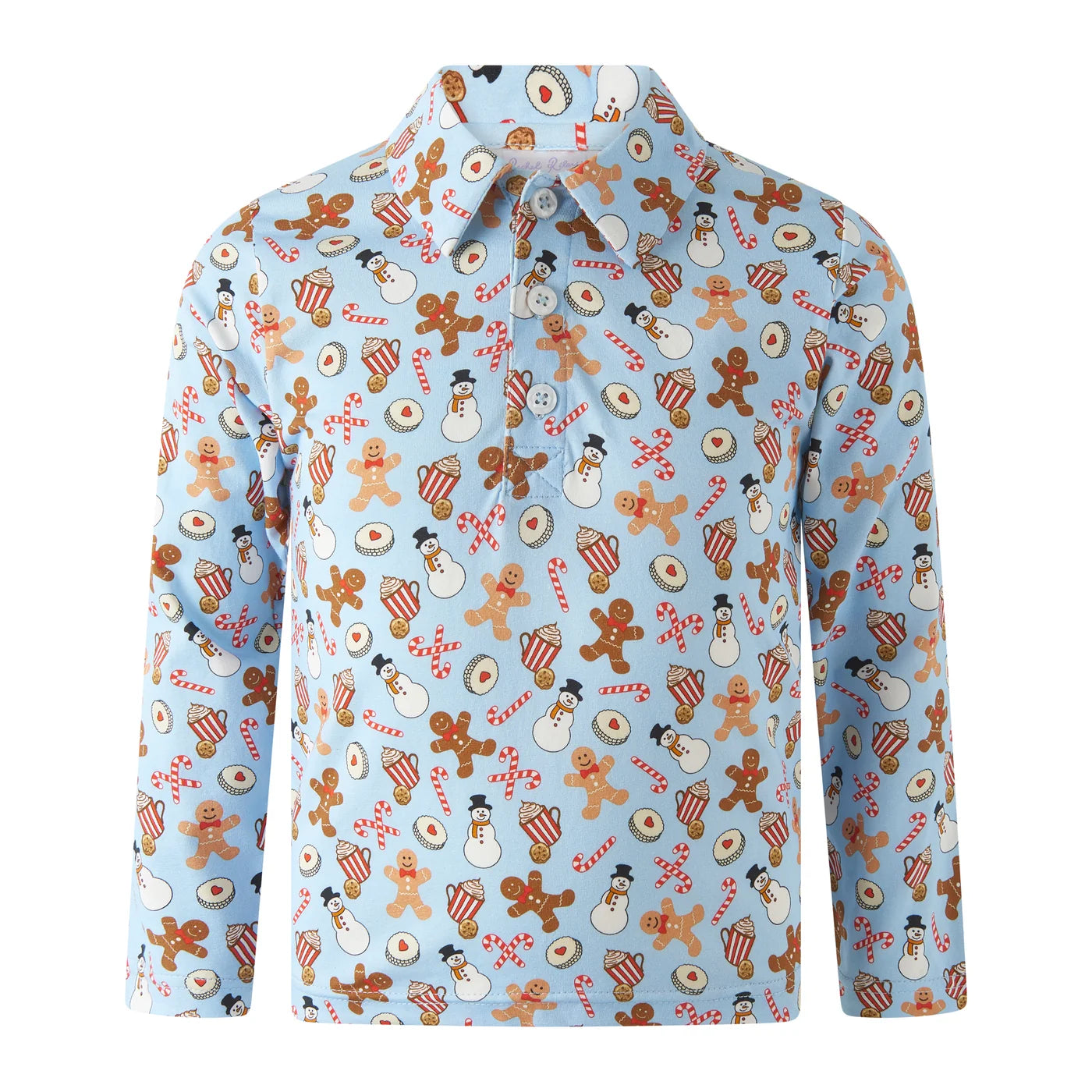 Rachel Riley Gingerbread Jersey Polo