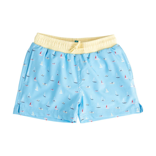 Prodoh Boys' Boogie Board Swim Trunks Boat Print