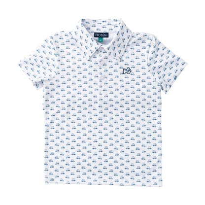 Prodoh Boys' Short Sleeve Pro Performance Polo - Golf Cart Print