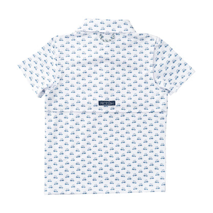 Prodoh Boys' Short Sleeve Pro Performance Polo - Golf Cart Print