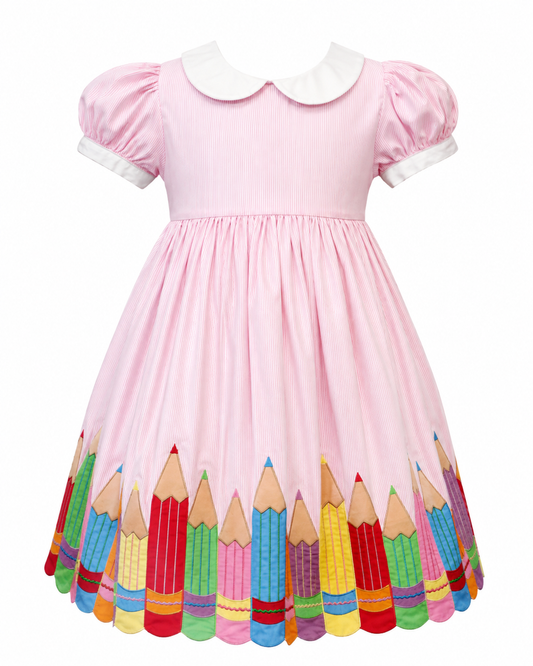 Pink Stripe Pencil Dress