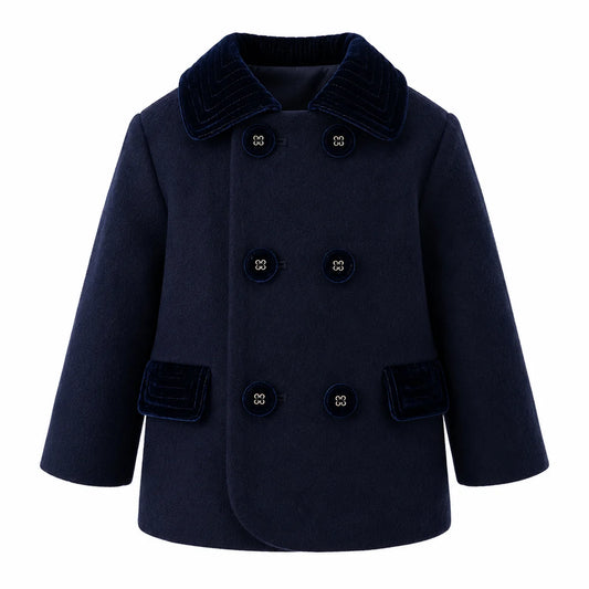 Rachel Riley Navy Double Breasted Coat