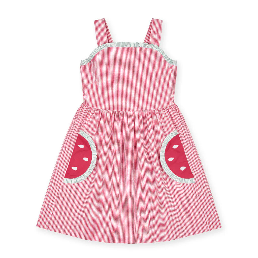 Florence Eiseman Check Seersucker Dress With Watermelon