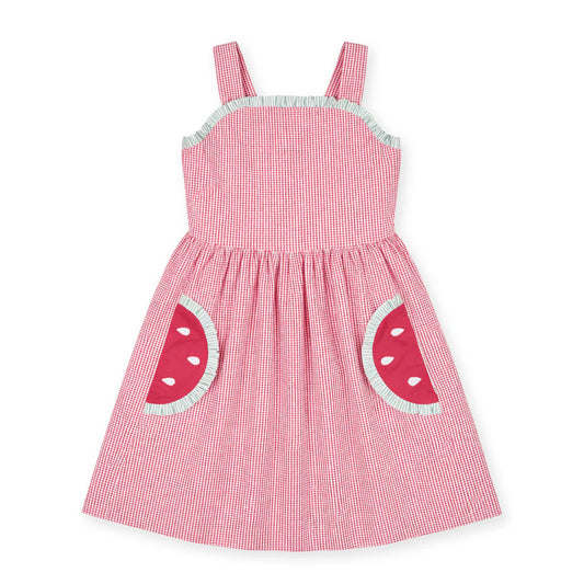 Florence Eiseman Check Seersucker Dress With Watermelon