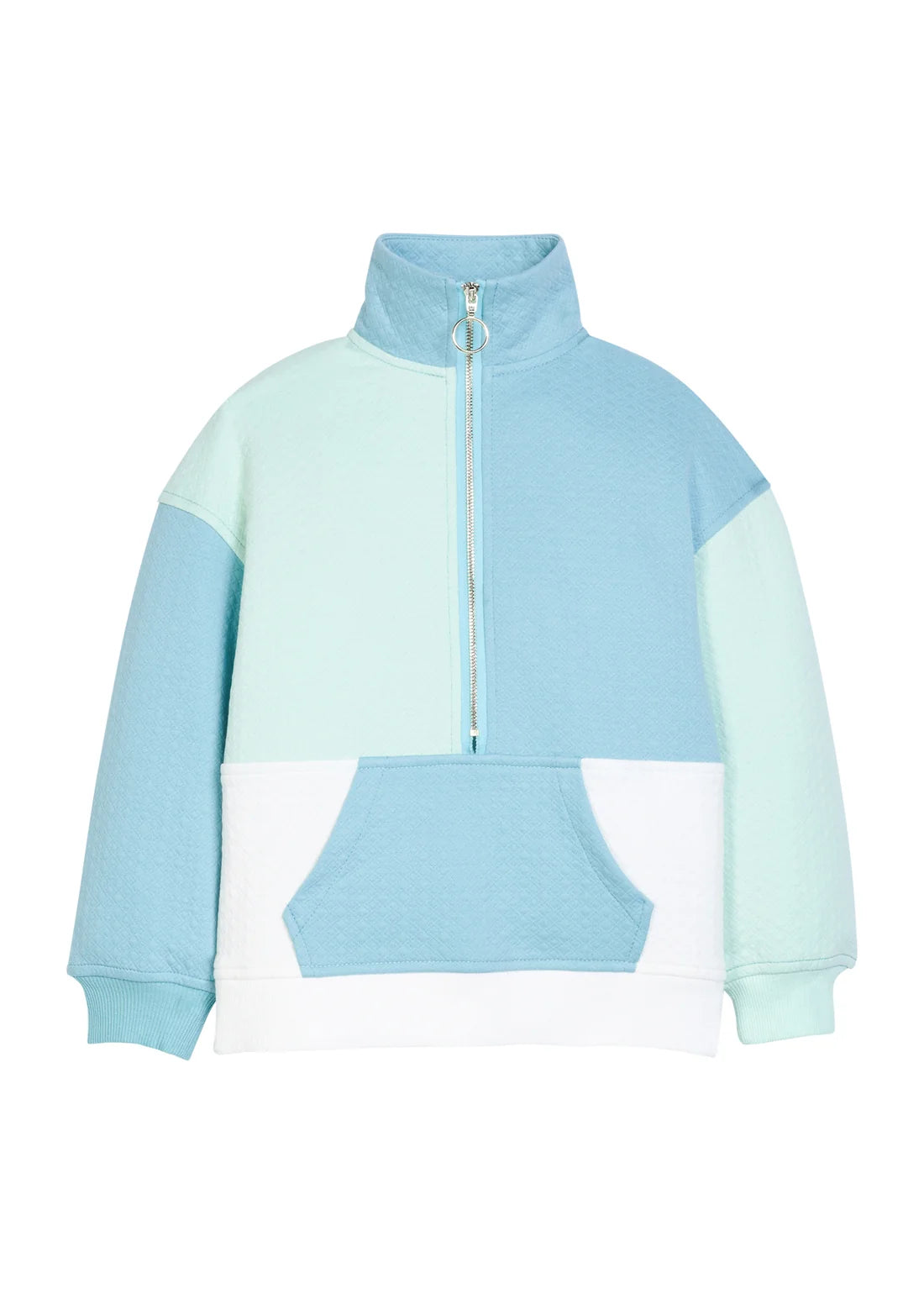 Bisby Color Block Pullover- Blue & Mint