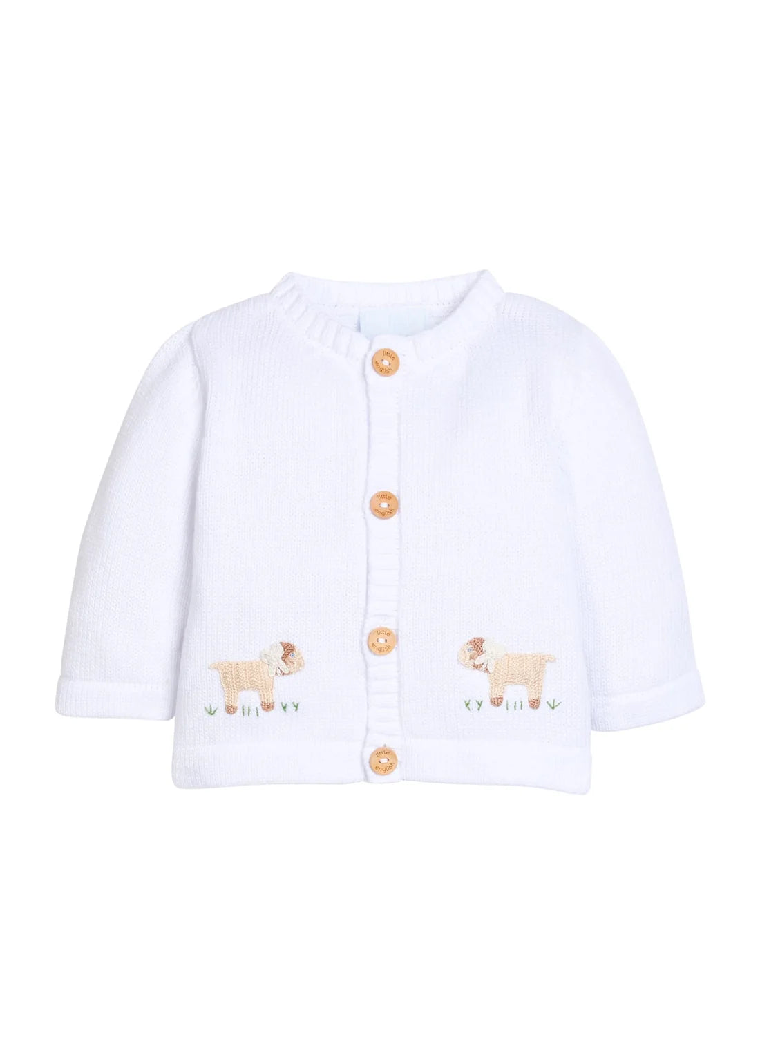 Little English Crochet Cardigan- Sheep