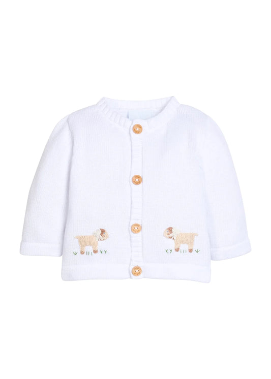 Little English Crochet Cardigan- Sheep