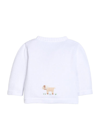Little English Crochet Cardigan- Sheep