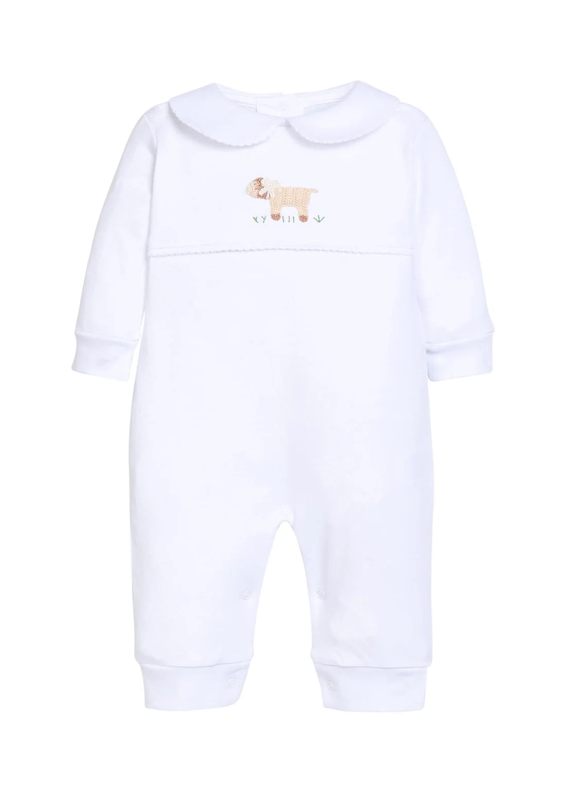 Little English Crochet Playsuit- Sheep